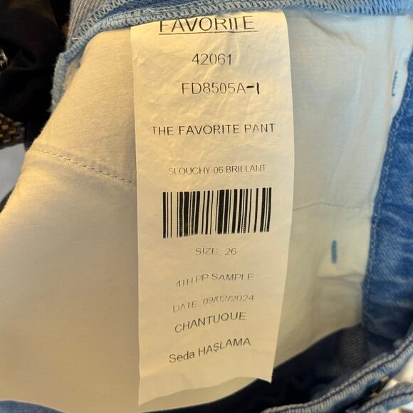 Favorite Daughter The Favorite Pant Seaport Blue Denim Size 26 NWT One of a Kind - Picture 2 of 7